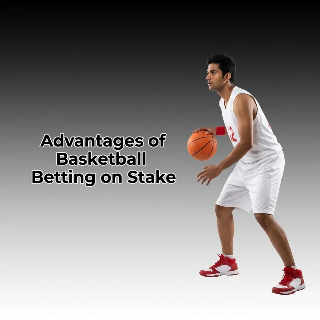Stake basketball betting advantages including NBA markets, live betting, UPI payments, and INR support for Indian bettors