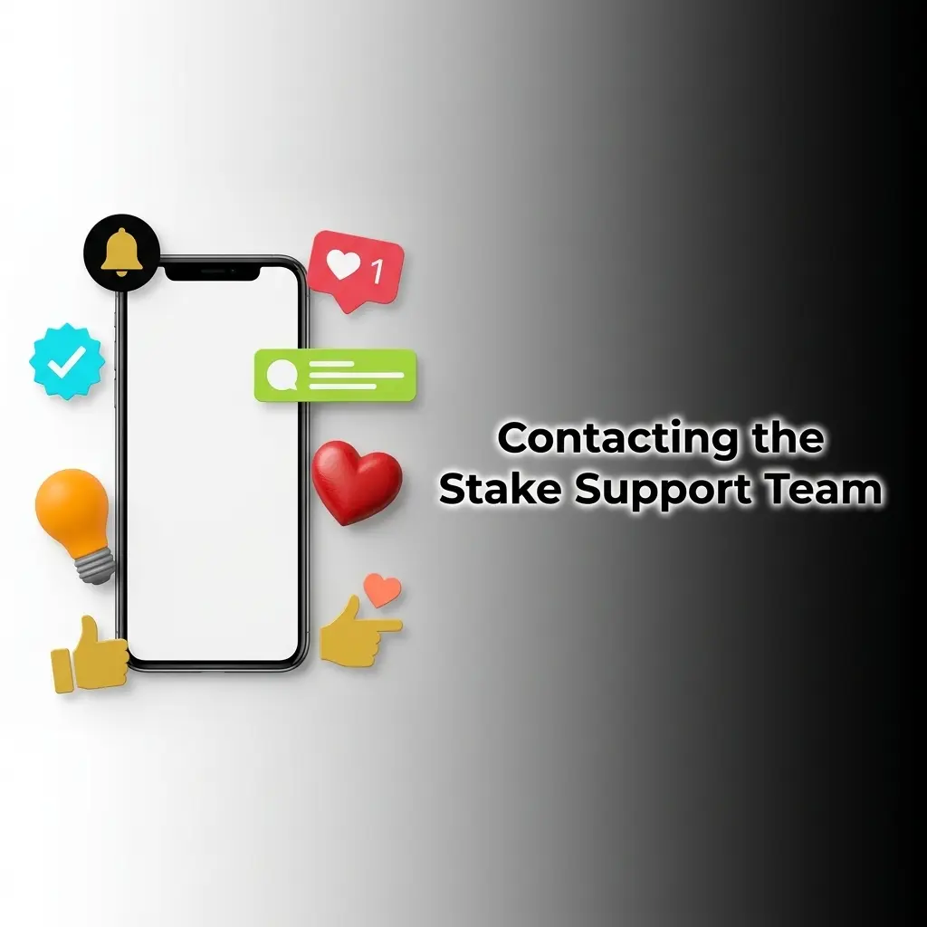 Stake customer support options including live chat, email, help centre, and social media channels for Indian users