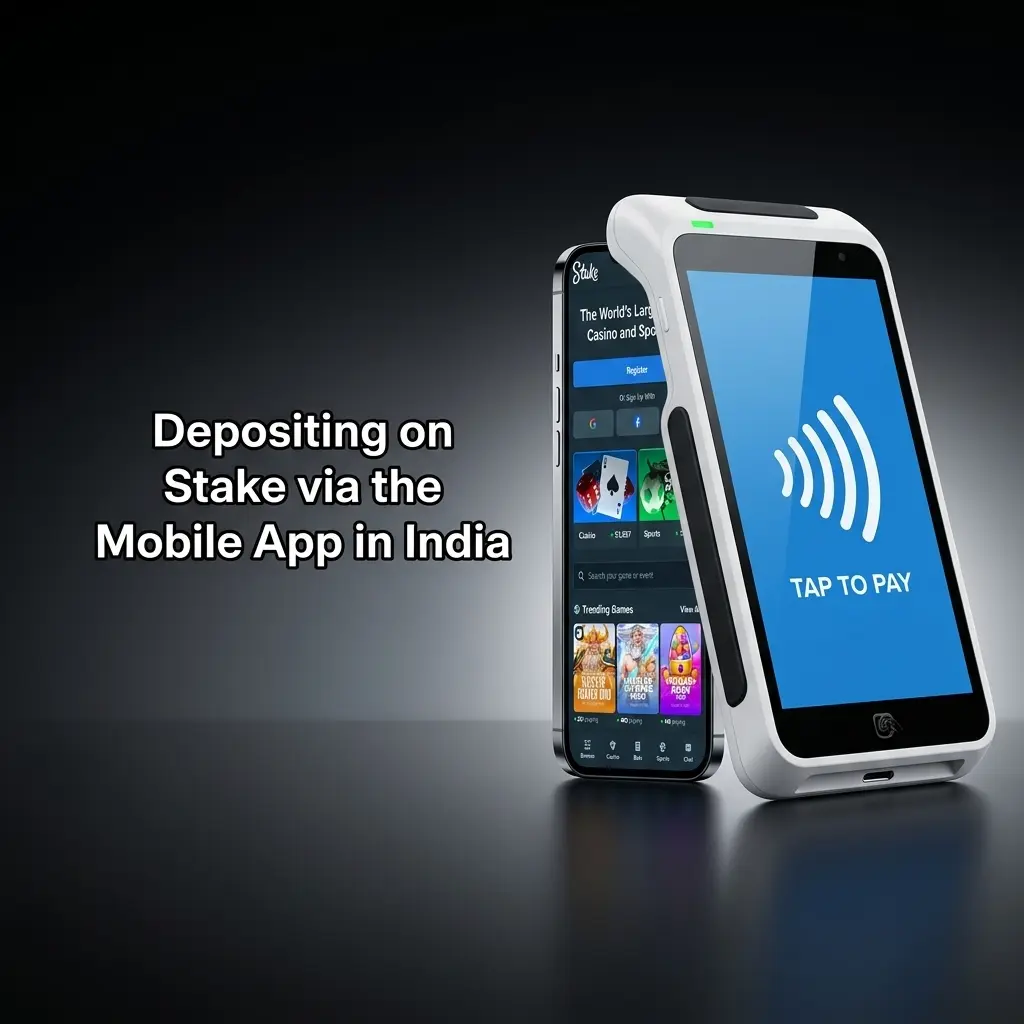 Indian player depositing crypto on Stake mobile app by scanning QR code with Bitcoin USDT or Solana wallet