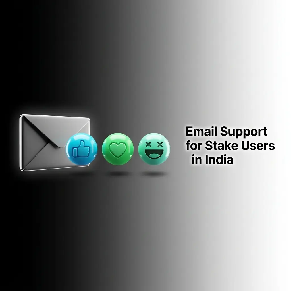 Stake email support for Indian users showing contact details, response times, and tips for faster resolution