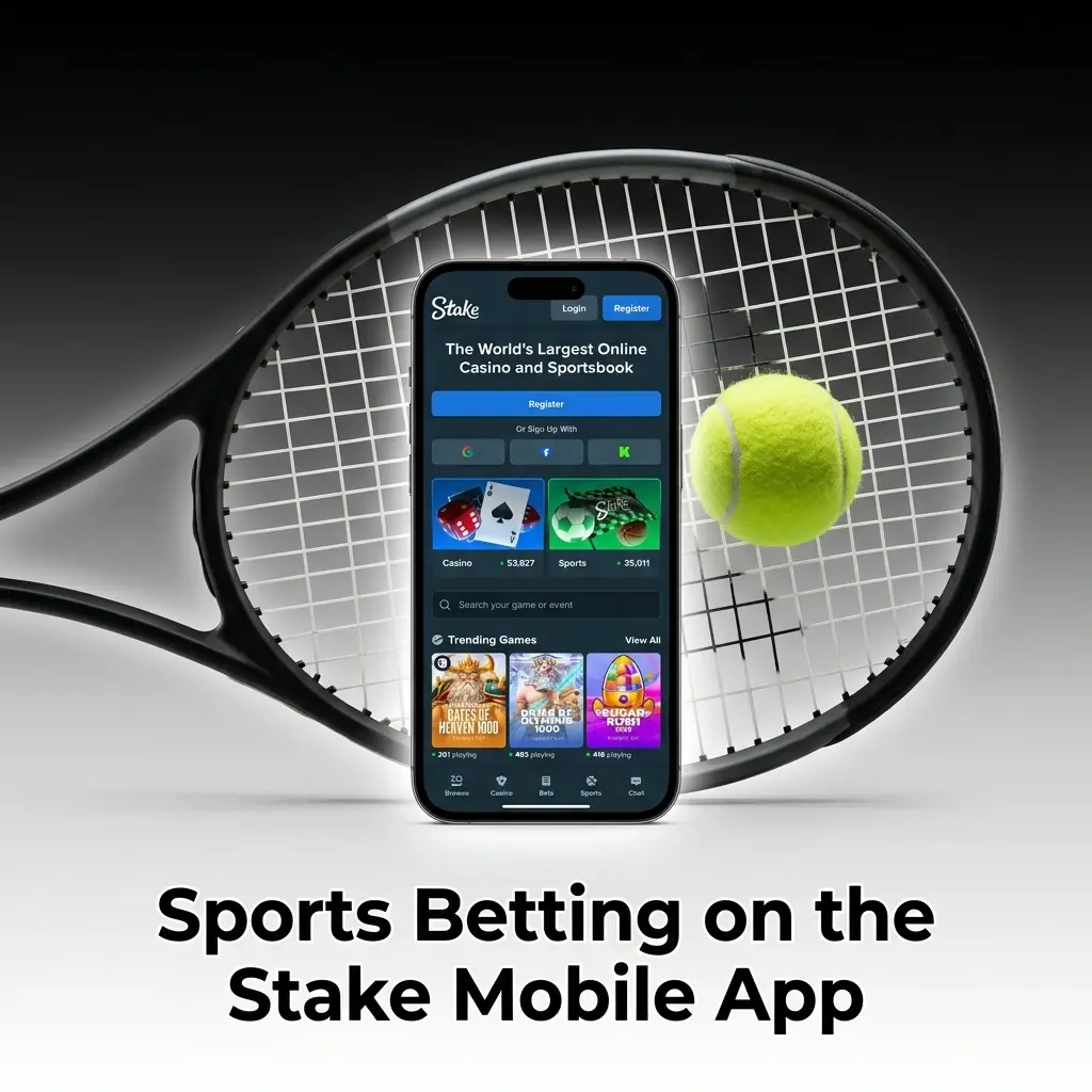 Stake mobile app sports betting interface showing cricket, football, kabaddi, and esports markets for Indian players