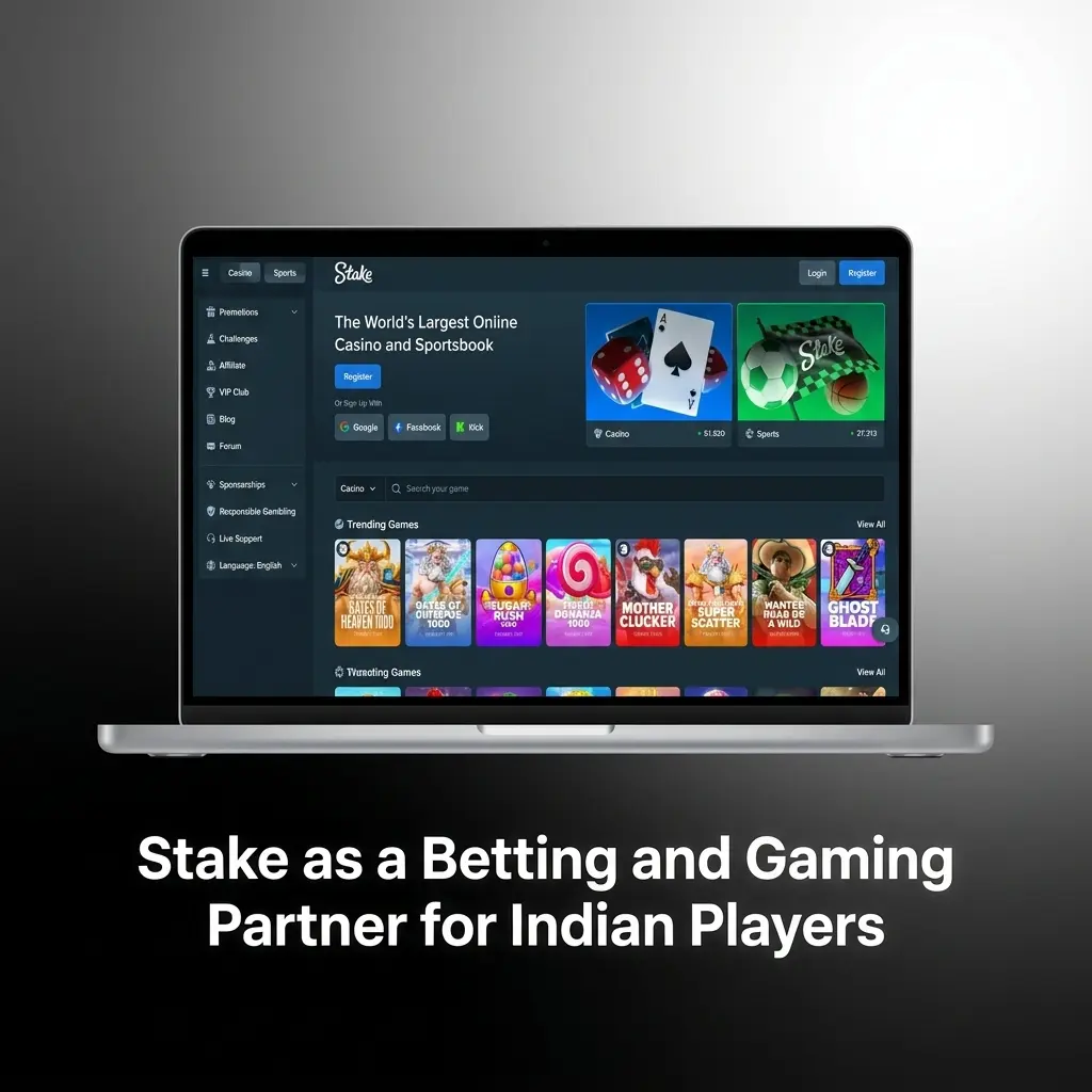 Stake betting and gaming platform for Indian players offering sports betting, casino games, and mobile app access