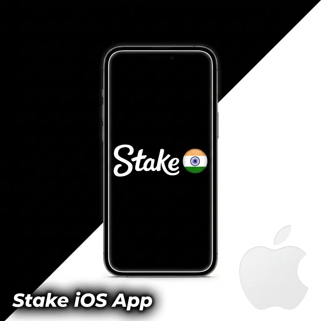 Stake iOS app download screen showing sportsbook, live casino, and crypto wallet access for iPhone and iPad on iOS 13.0+