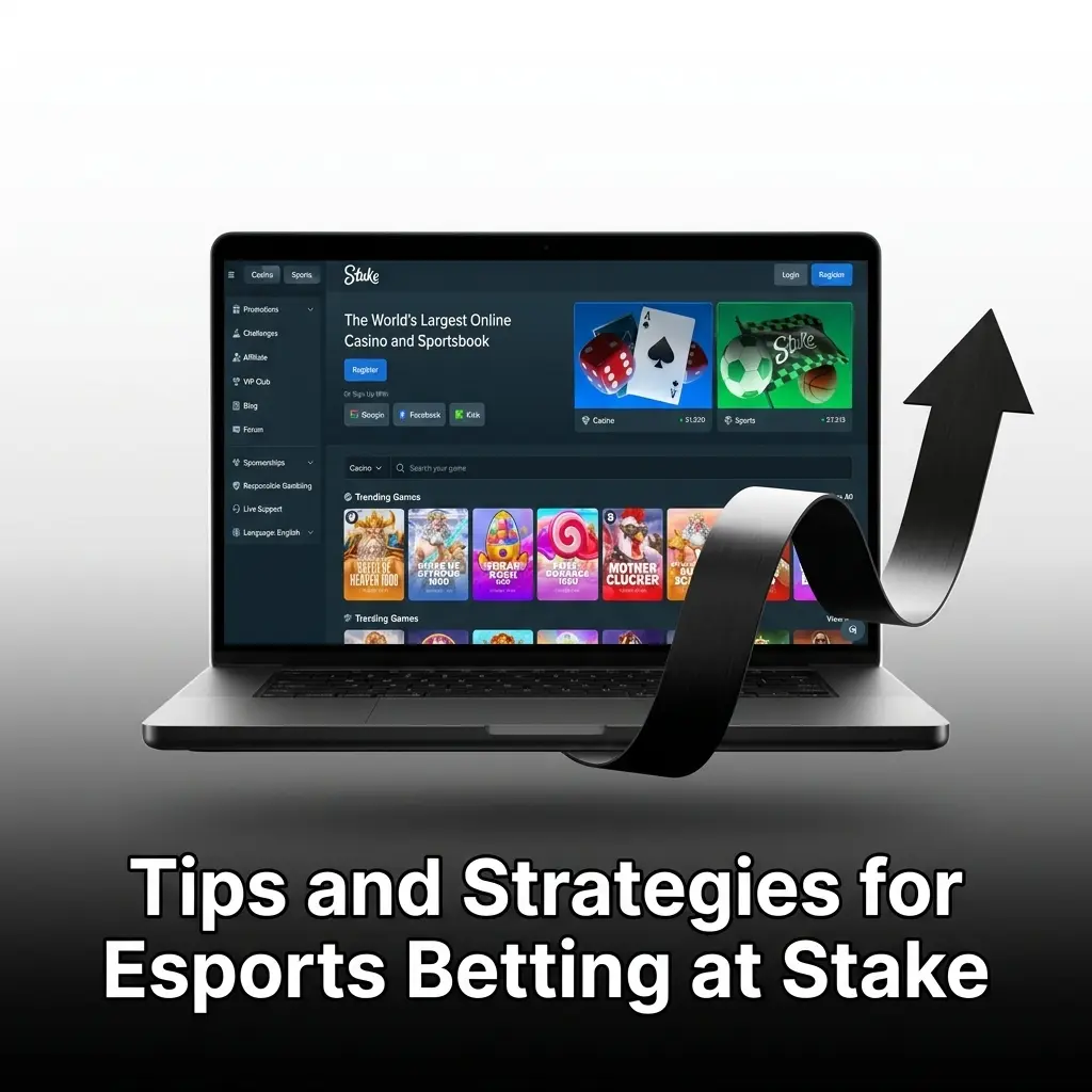 Esports betting tips and strategies at Stake including bankroll management, team form analysis, and live betting tactics